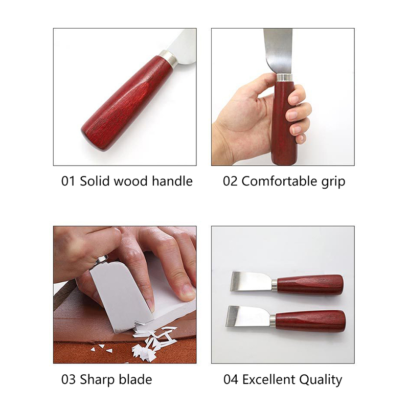 Leatherwork Knife - Manche en bois bricolage outil d'artisanat