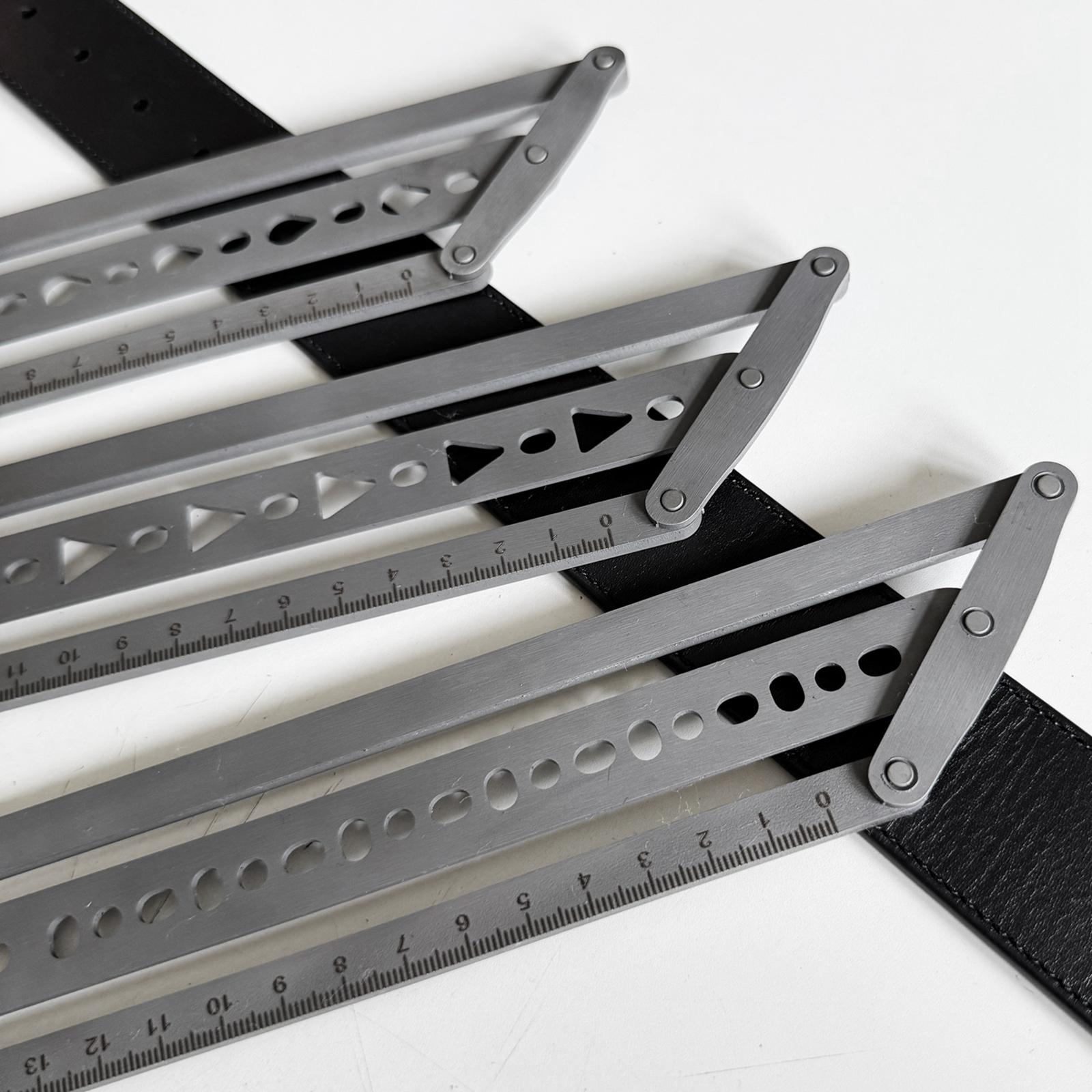 Leatherwork Ruler - Règle de positionnement en fer réglable