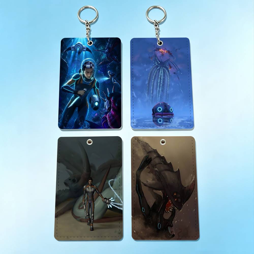 Leather Working - Porte-badge porte-clés S-Subnautica 2, étui de