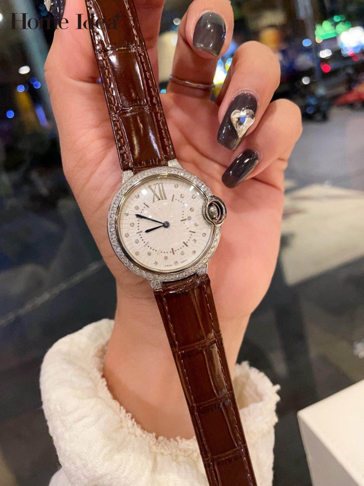Leatherwork Ideas - Montre-bracelet vintage pour femmes de bureau,