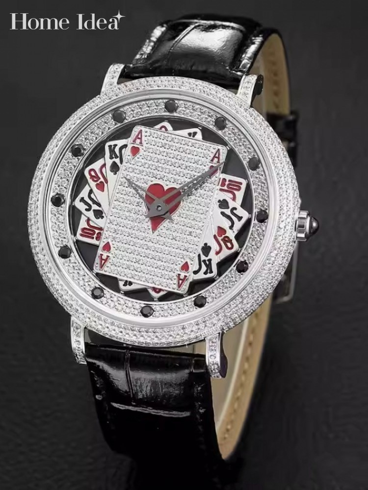 Leatherwork Ideas - Nouveau concepteur hommes diamants cloutés bracelet