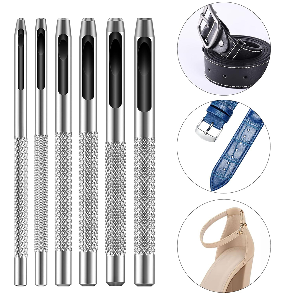 Leatherwork Hole Punch - Haute qualité 6 pièces 1-5mm outils