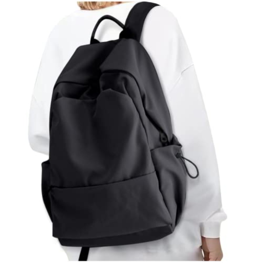 Leather Working - Sac à dos noir pour femmes,
