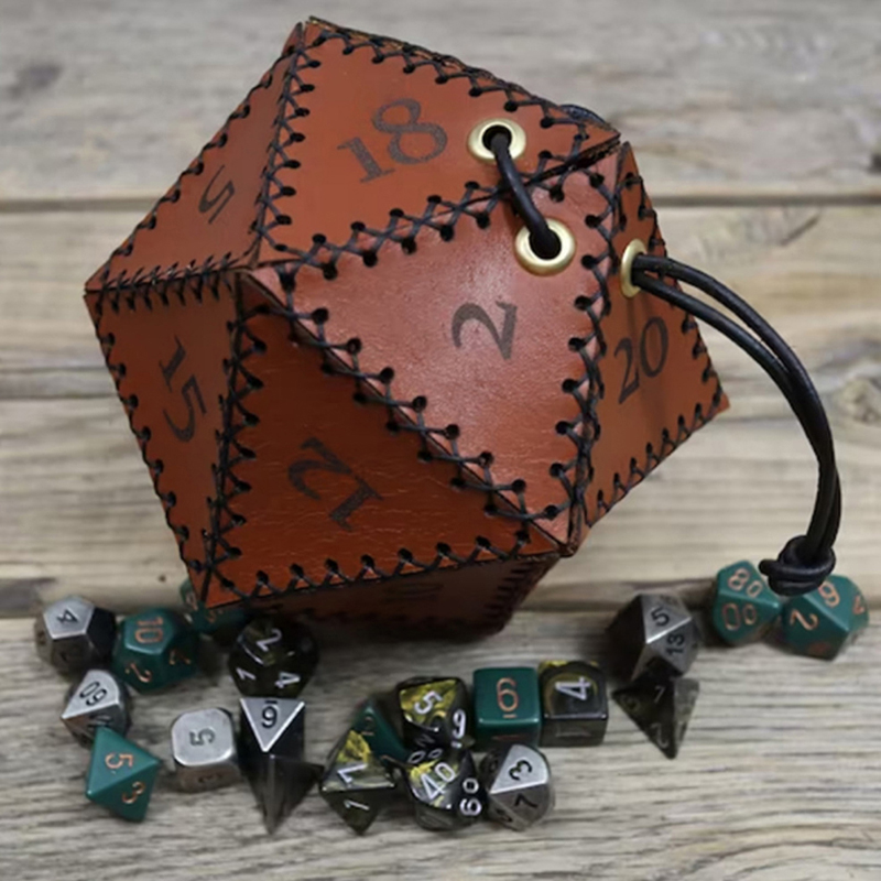 Nouveau sac à dés en cuir D20, - Leatherwork Ideas avis et prix