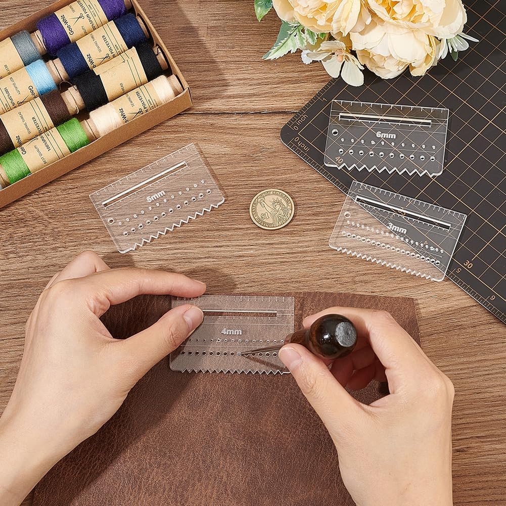 Lot de 4 règles de positionnem - Leatherwork Ruler avis et prix
